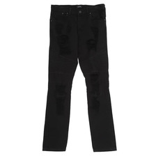 Stampd Black Distressed Moto Jean SLA-M469DE画像