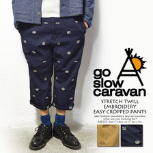 go slow caravan ツイル刺繍イージークロップドパンツ 310290画像