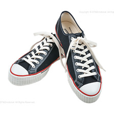 WAREHOUSE LOW CUT CANVAS SNEAKER BLACK画像