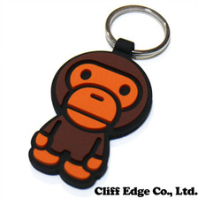 A BATHING APE MILO RUBBER KEY HOLDER BROWN 2B20-182-074画像