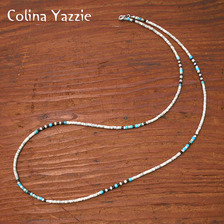 Colina Yazzie HEISHI BEADS NECKLACE BEIGE画像