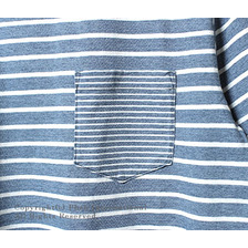 REMI RELIEF ポケット配色ハイゲージインディゴ天竺太ボーダーTシャツ RN1516-9063画像