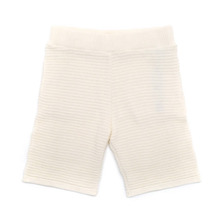 KURO Cotton Linen 5G Border Knit Shorts 961048-80画像
