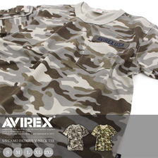 AVIREX S/S V NECK CAMO FATIGUE TEE 6153347画像
