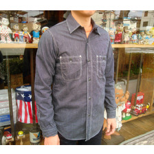 FREEWHEELERS BAKEHEAD SHIRT 5oz. Indigo Salvage Stripe Twill 1523010画像