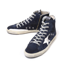 GOLDEN GOOSE SNEAKERS FRANCY-NAVY SUEDE- G26U591-N2画像