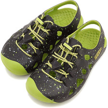 KEEN Rio CHILDREN BLACK/BRIGHT CHARTREUSE 1012727画像