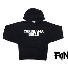 FUN YOKOHAMA GIRLS PULLOVER PARKA BLACKxWHITE画像