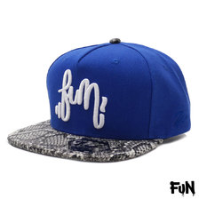 FUN &times; 7UNION STRAPBACK CAP BLUExSNAKE画像