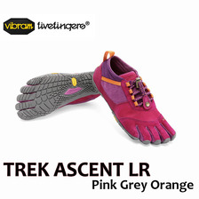 vibram fivefingers Women`s TREK ASCENT LR Pink/Grey/Orange 15W4605画像