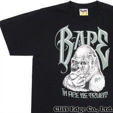 A BATHING APE &times; UNDEFEATED MISTER CARTOON TEE BLACK画像