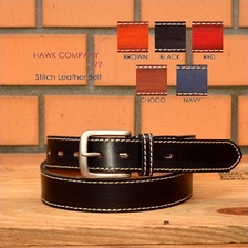 Hawk Company ステッチレザーベルト 322画像