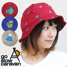 go slow caravan ツイル総刺繍バケットハット 312903画像