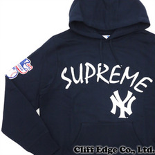 Supreme &times; New York Yankees &times; '47 Brand Hooded Sweatshirt NAVY画像