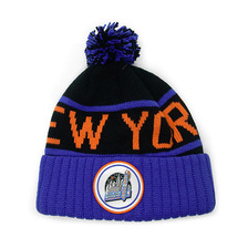 Mitchell & Ness 1998 NBA ALL STAR NY LOGO HIGH 5 BEANIE BLACKxROYAL LVMNNBA006画像