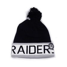Mitchell & Ness OAKLAND RAIDERS 缶バッジ付き BEANIE BLACK MNOLR106画像