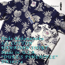 Duke Kahanamoku S/S COTTON HAWAIIAN SHIRT Made in U.S.A. 「DUKE'S PINEAPPLE」 DK36074画像