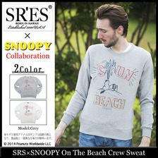 PROJECT SR'ES &times; SNOOPY On The Beach Crew Sweat Collaboration SNP0003画像