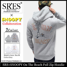 PROJECT SR'ES &times; SNOOPY On The Beach Full Zip Hoodie Collaboration SNP0004画像