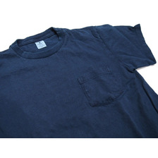 Velva Sheen #1614005 INDIGO OVERDYE CREWNECK POCKET SHORT SLEEVE TEE/indigo画像