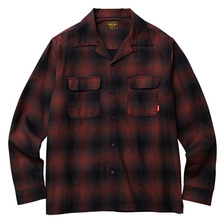FUCT SSDD OMBRE CHECK L/S SHIRT (RED) 4304画像