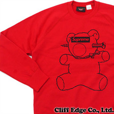 Supreme &times; UNDERCOVER BEAR Pullover Crewneck RED画像