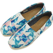TOMS WOMENS-SEASONAL CLASSICS Clearwater Satin Cloudscape 10004926画像
