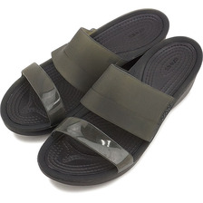 crocs ColorBlock wedge w BLACK/BLACK 200031-060画像