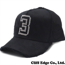 YOSHINORI KOTAKE DESIGN &times; ESTNATION JACQUARD CAMO 3ロゴ SWAROVSKI メッシュキャップ BLACK画像