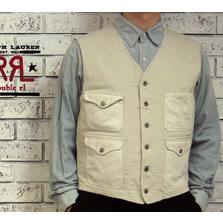 RRL バックルバック付き ピケ ワーク ベスト画像