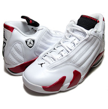 NIKE AIR JORDAN 14 RETRO white/varsity red-black blanc/rpro-noir 487471-101画像
