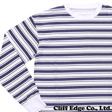 the POOL aoyama BORDER L/S TEE NAVYxWHITE画像