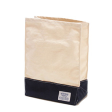 Heritage Leather Co. 8284 SMALL HAND CARRY BAG - NATURAL/NAVY画像