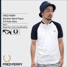 FRED PERRY Bomber Neck Pique S/S Polo Shirt M6311画像