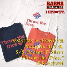 BARNS × HINOYA S/S Pocket T-Shirt "Throw the Dice." BR-6378H画像