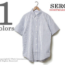SERO 半袖ストライプボタンダウンシャツ SR-01Y-DSS画像