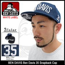 BEN DAVIS Ben Davis 35 Snapback Cap WHITE LABEL BDW-9419画像