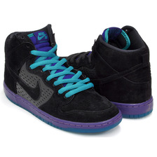 NIKE DUNK HIGH PREMIUM SB BLACK / BLACK - GRAPE ICE 313171-027画像