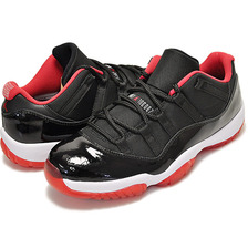 NIKE AIR JORDAN 11 RETRO LOW BLACK/TRUE RED-WHITE 528895-012画像