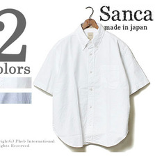 Sanca ビッグシルエットオックスフォード半袖ボタンダウンシャツ S15SSH16画像