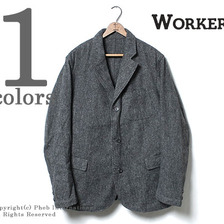 Workers Lounge Jacket, Brushed Herringbone,画像