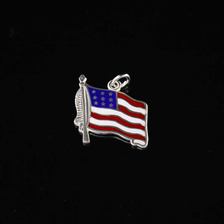 Wells Sterling Charm USA FLAG画像