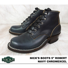 NICKS BOOTS 5" ROBERT Navy Chromexcel画像