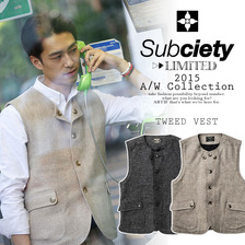 Subciety SUBCIETY LIMITED TWEED VEST 20039画像