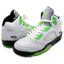NIKE AIR JORDAN 5 RETRO "QUAI 54" wht/r.grn-blk-m.slv 467827-105画像