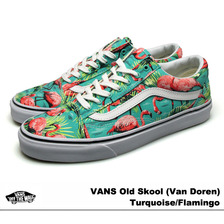 VANS Old Skool (Van Doren) Turquoise/Flamingo VN-0ZDFFP4画像
