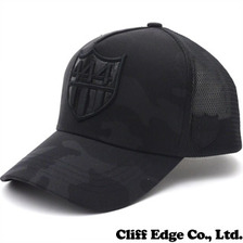 YOSHINORI KOTAKE DESIGN 444ロゴエナメル CAMO メッシュキャップ BLACKxBLACK画像