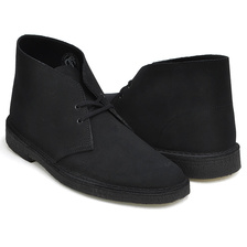 Clarks DESERT BOOT BLACK SUEDE 26138227画像
