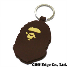 A BATHING APE APE HEAD REVERSIBLE RUBBER KEY HOLDER YELLOW 1B20-182-073画像