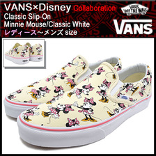 VANS &times; Disney Classic Slip-On Minnie Mouse/Classic White VN-00MEGHI画像